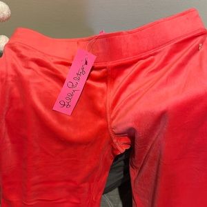 New with tags Lilly Pulitzer Dorsey red velour pant